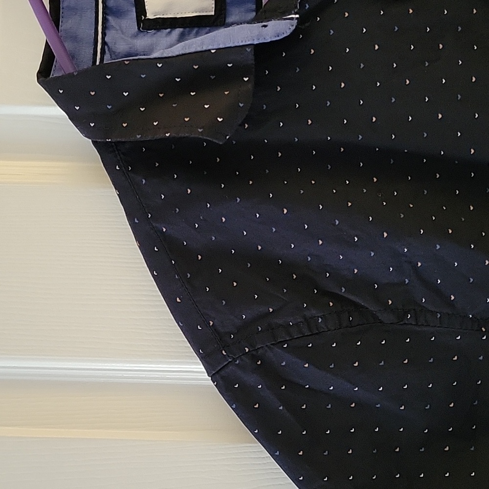 Navy Multi-Colored Heart Button-Up - Picture 3 of 8